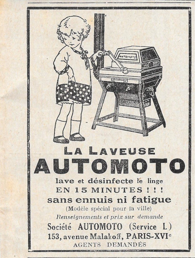 La Laveuse Automoto - Advertising 1924