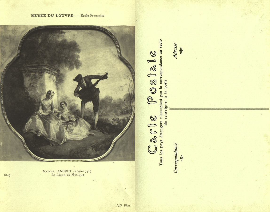 La lecon de musique(Nicolas Lancret). Non viaggiata