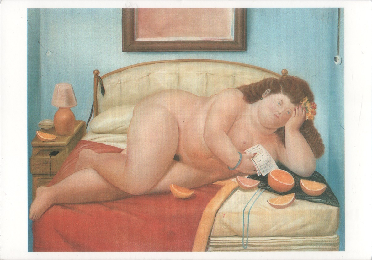 La lettera. Botero 1976. Non viaggiata