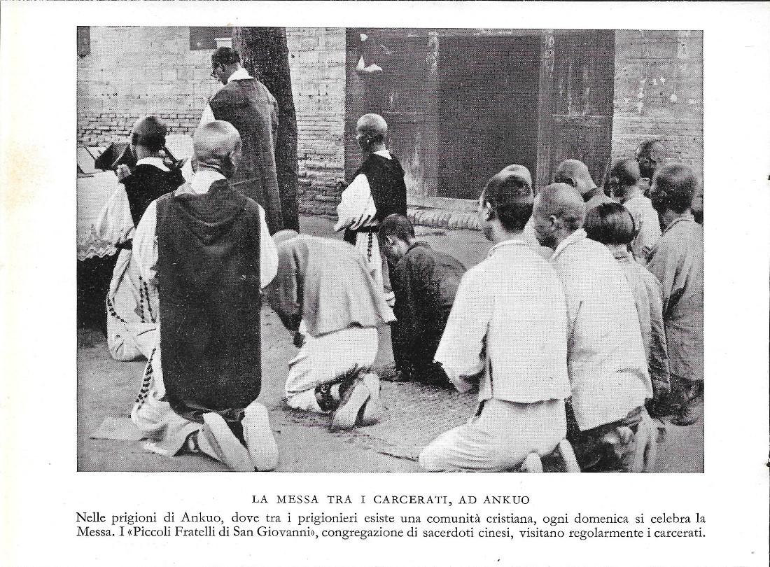 La messa tra i carcerati ad Ankuo/Disegno della Cattedrale di …