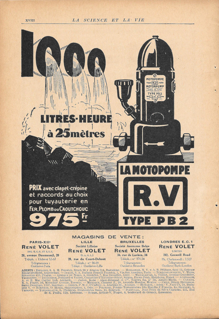 La Motopompe RV Type PB2 / Le Super Sélectadyne Merlaud …