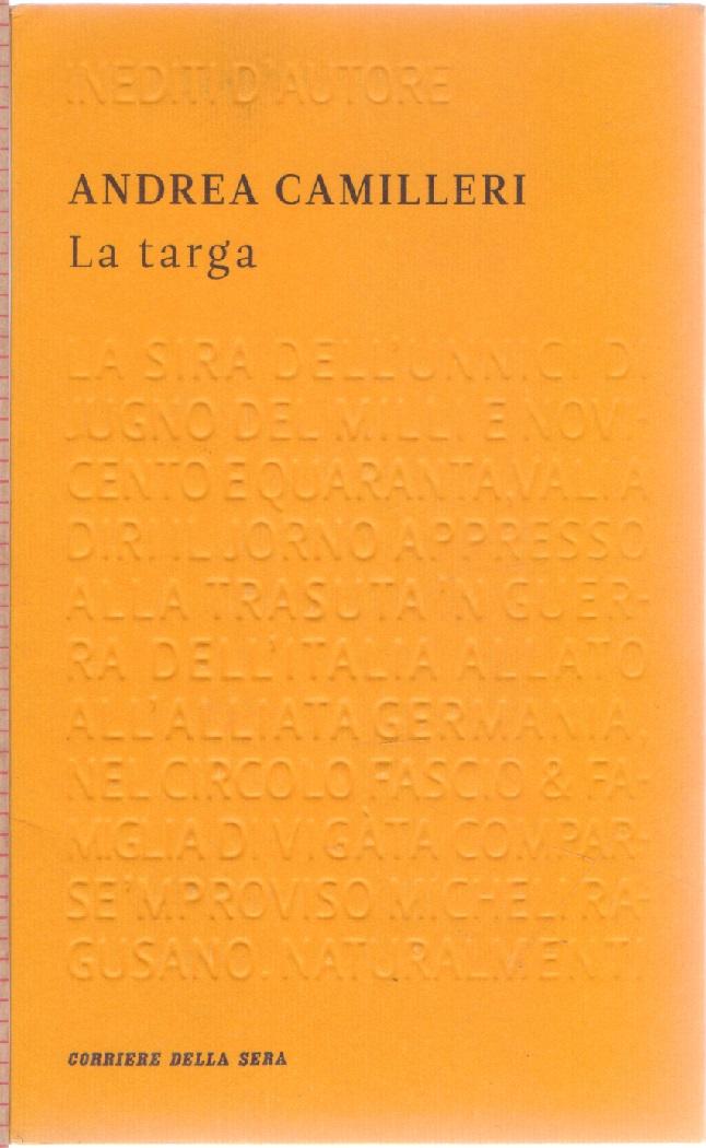 La targa - Andrea Camilleri