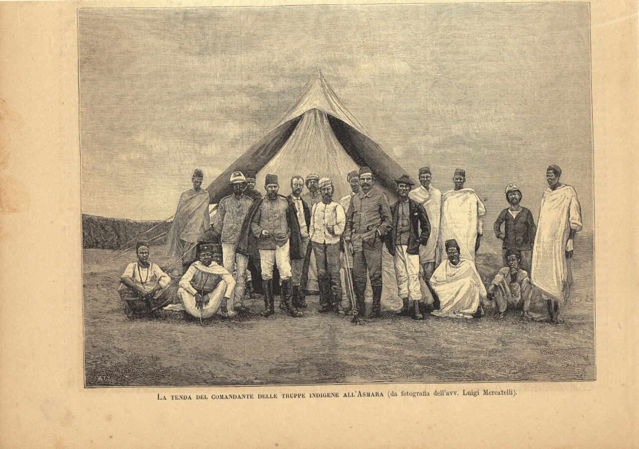 La tenda del comandante delle truppe indigene all'Asmara. Immagine 1889