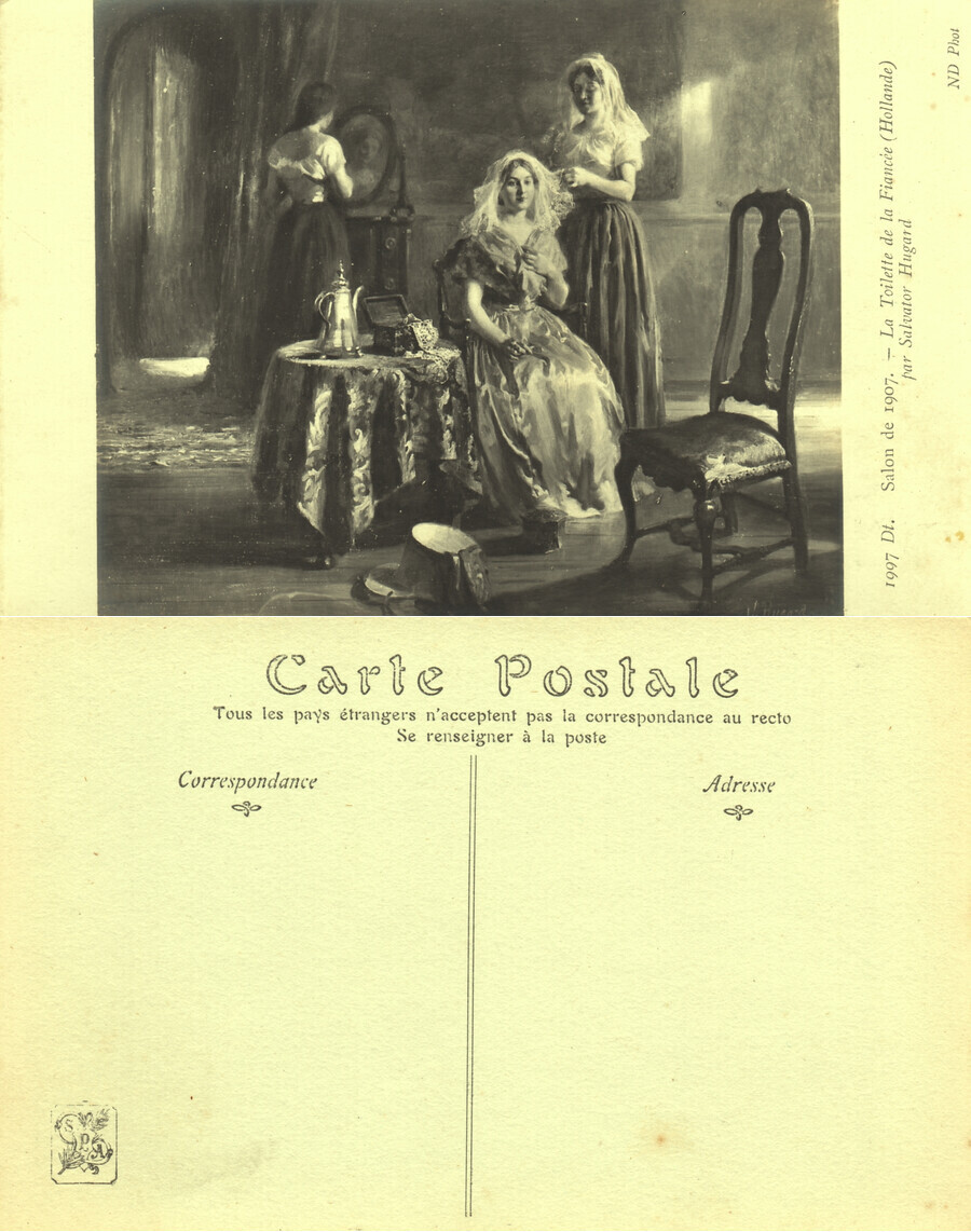 La toilette de la fiancee (Hollande)(Salvator Hugard) Salon de 1907. …