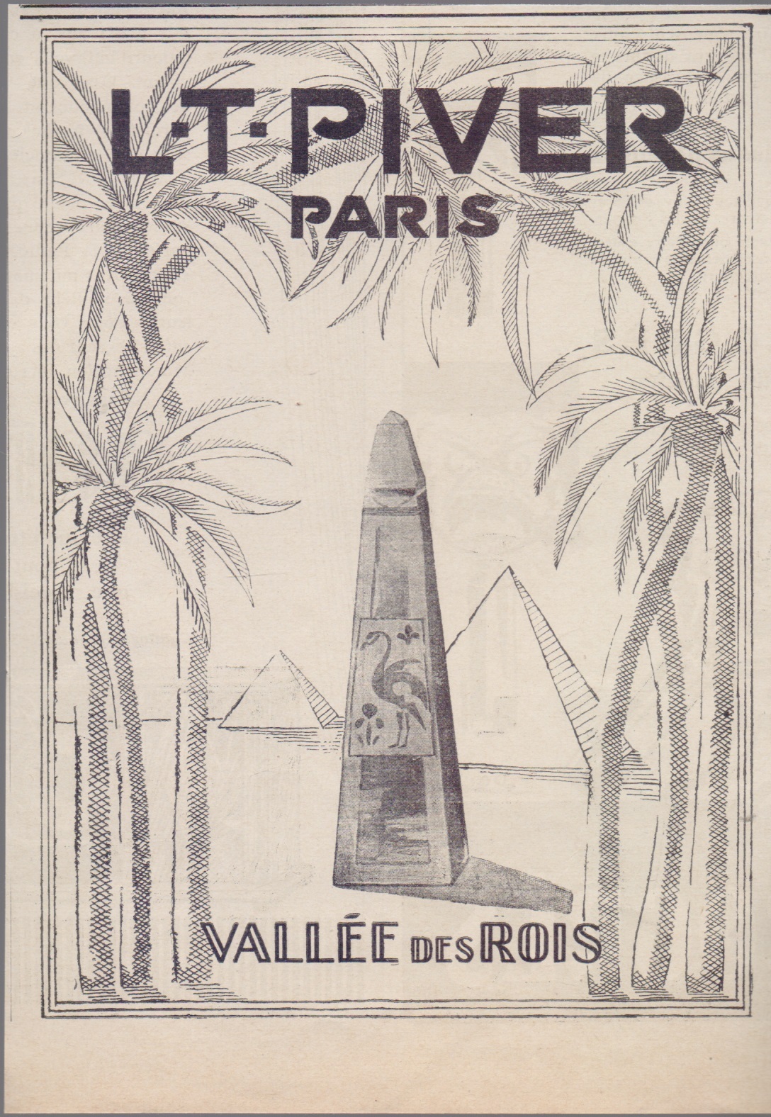 La Valee des Rois par LT Pivier. Advertising 1926