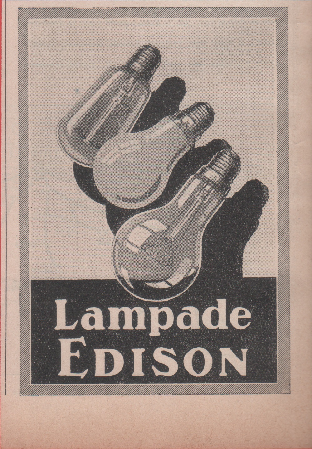 Lampade Edison. Advertising 1930