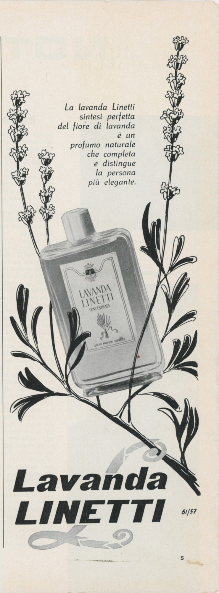 Lavanda Linetti. Advertising 1957