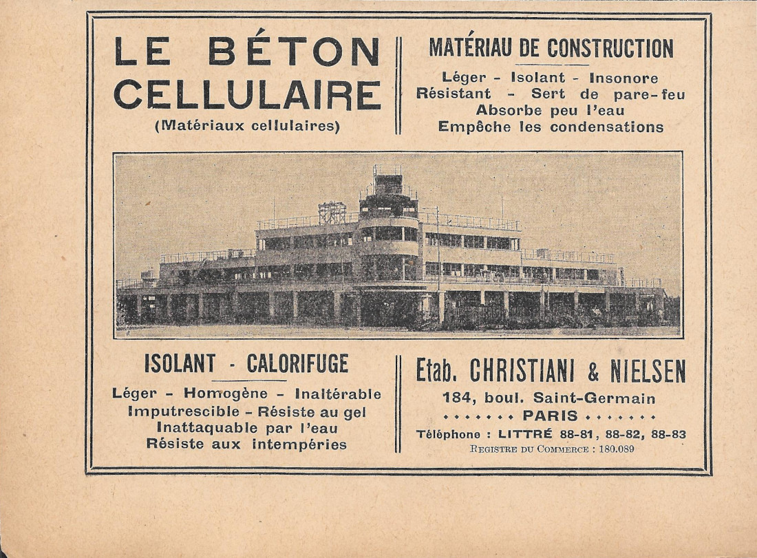 Le Béton Cellulaire. Etab. Christiani &amp; Nielsen Paris - Advertising …