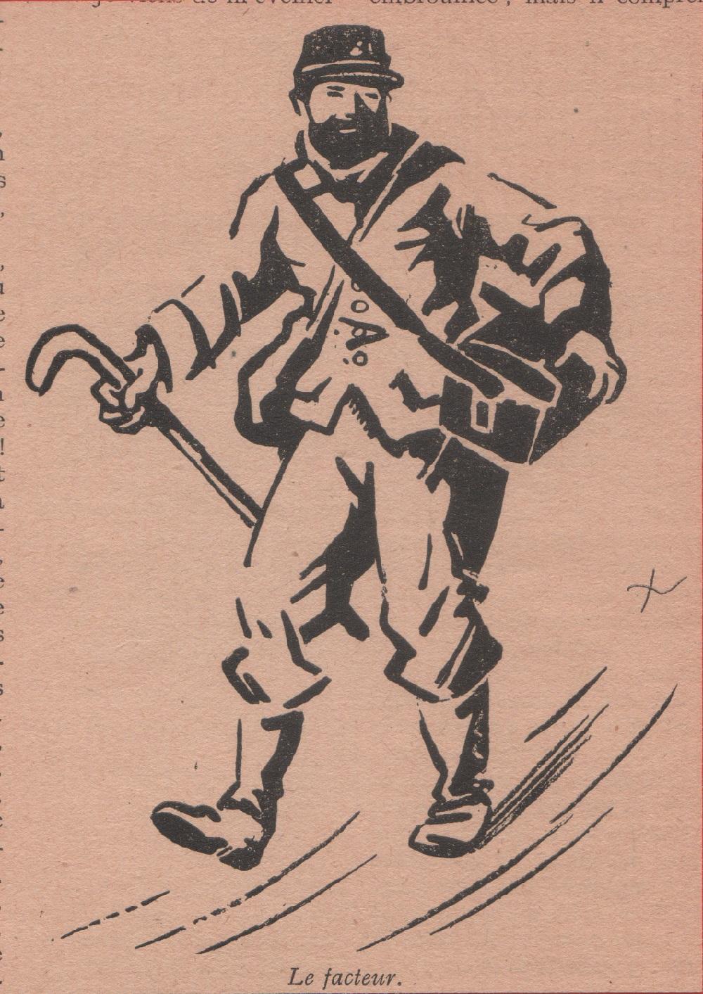 Le facteur. Ill. J. L. Nam. Stampa 1920 circa