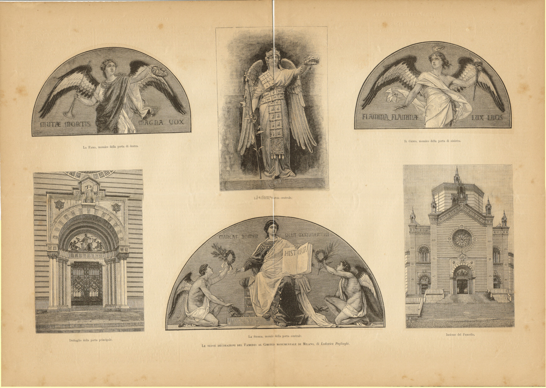 Le nuove decorazioni del Famedio al Cimitero Monumentale di Milano. …