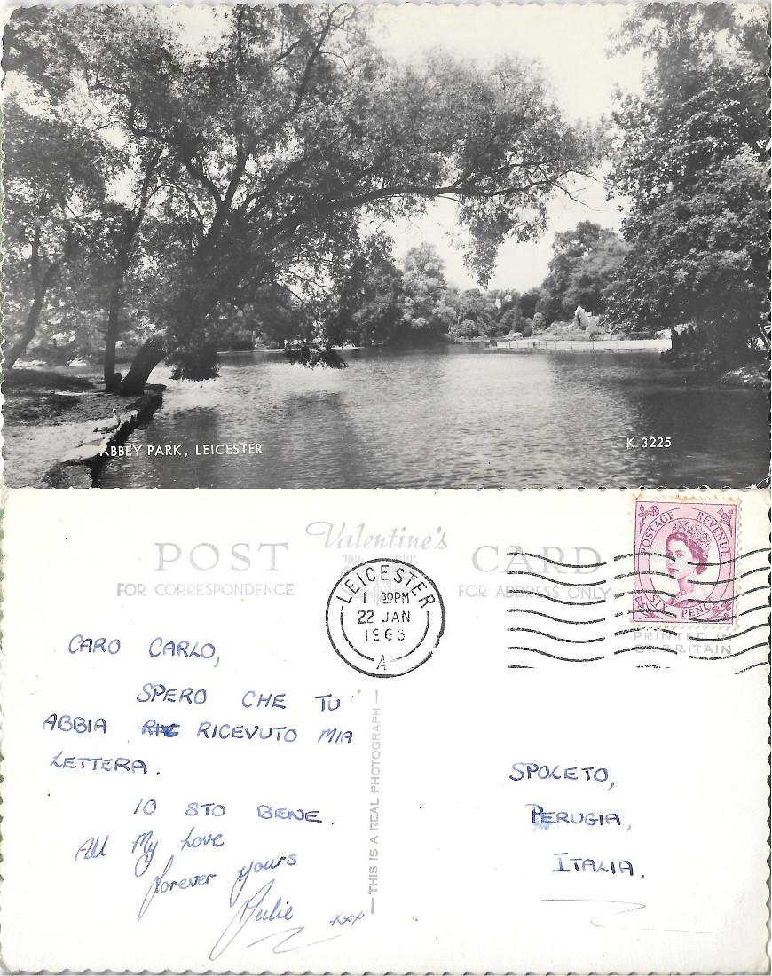 Leicester. Abbey Park. Viaggiata 1963