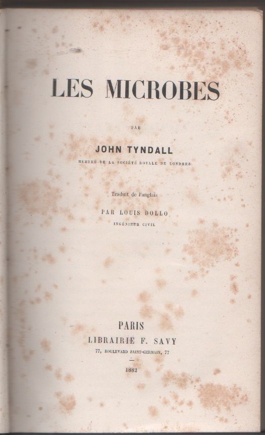 Les microbes - John Tyndall