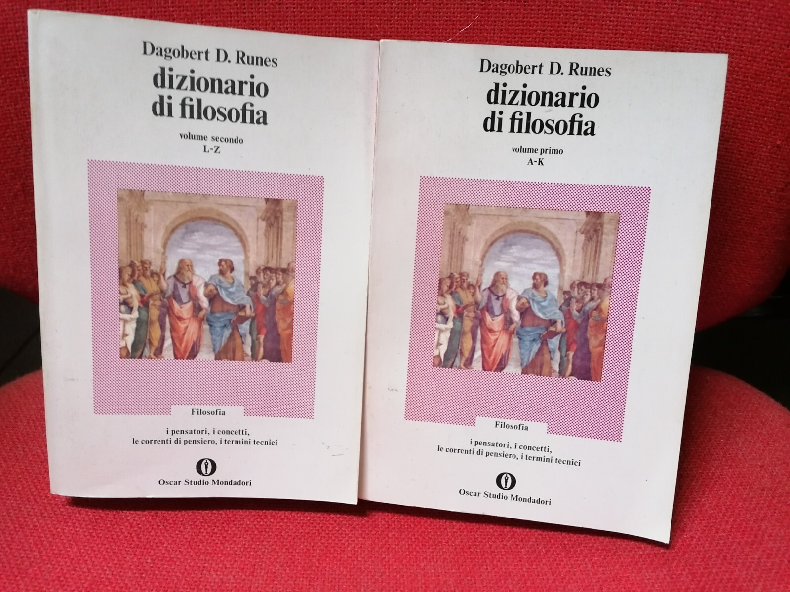 LIBRO Dizionario di filosofia 2 volumi Dragobert Runes Mondadori 1972