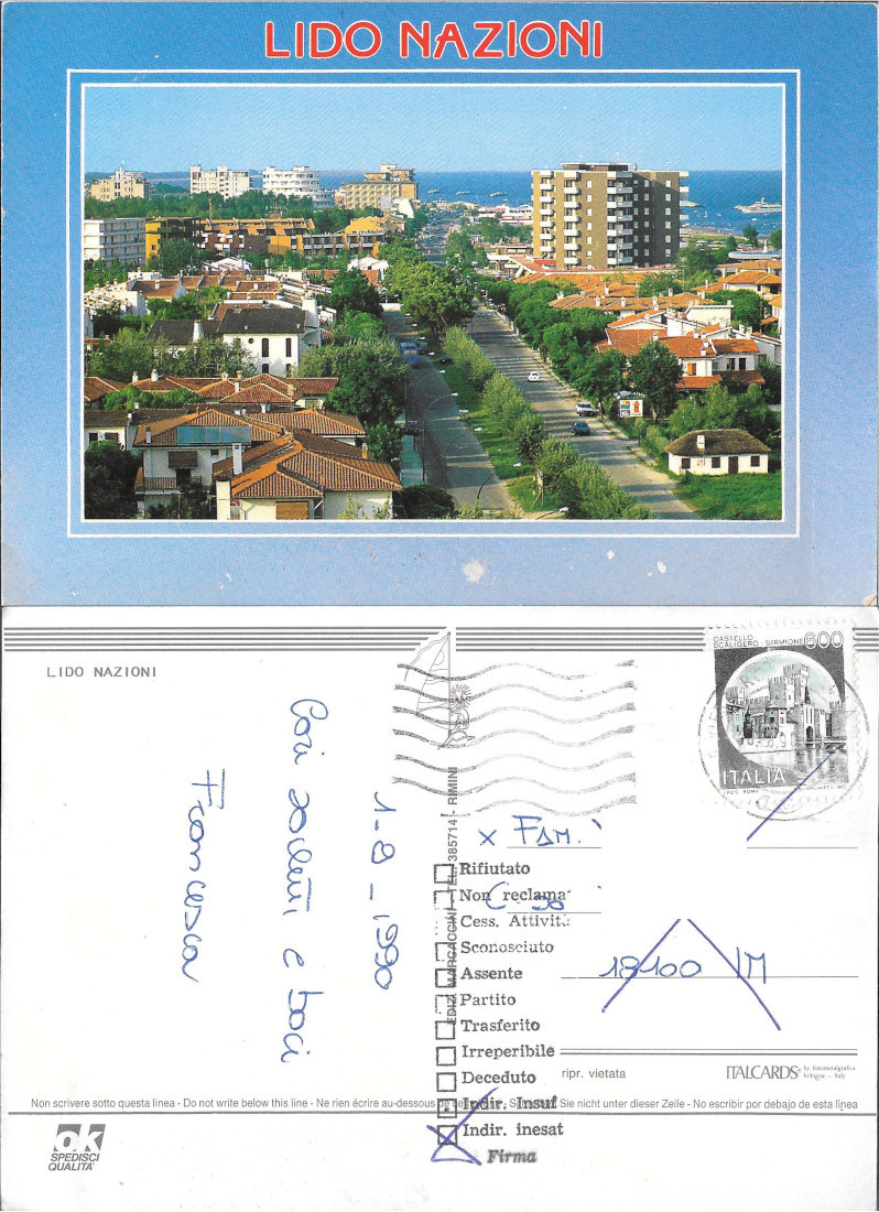 Lido Nazioni - Viaggiata 1990
