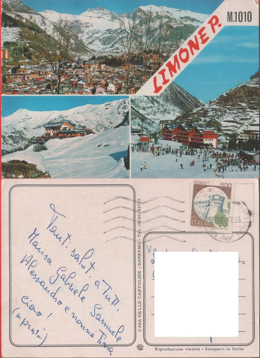 Limone Piemonte. Viaggiata 1987