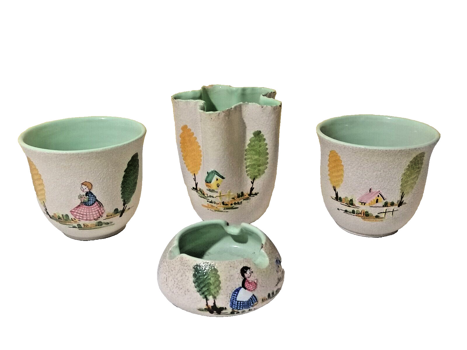 Lina Assalini Poggi CEAS Albisola Lotto 4 Ceramiche Vasetti Posacenere …