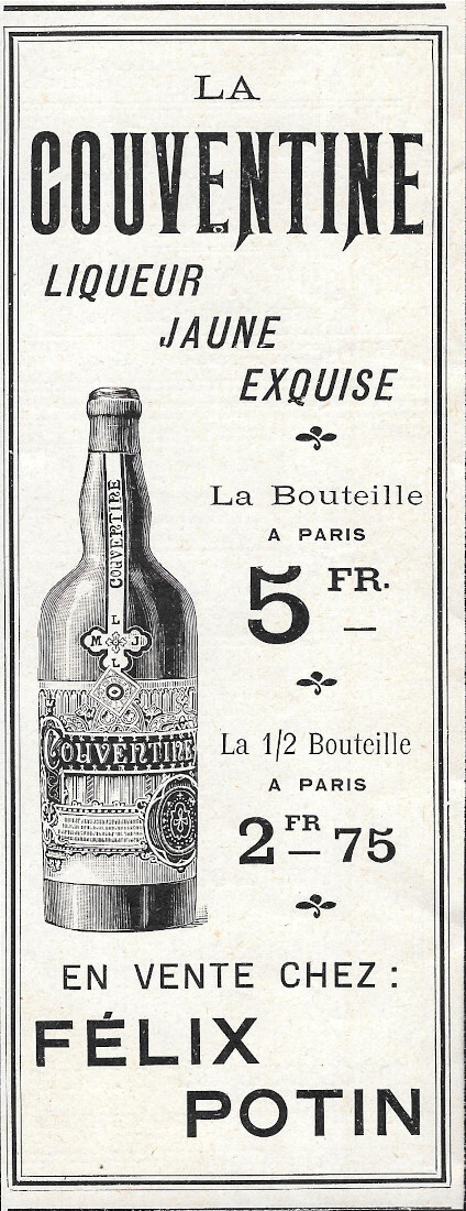 Liqueur Couventine - Advertising 1909