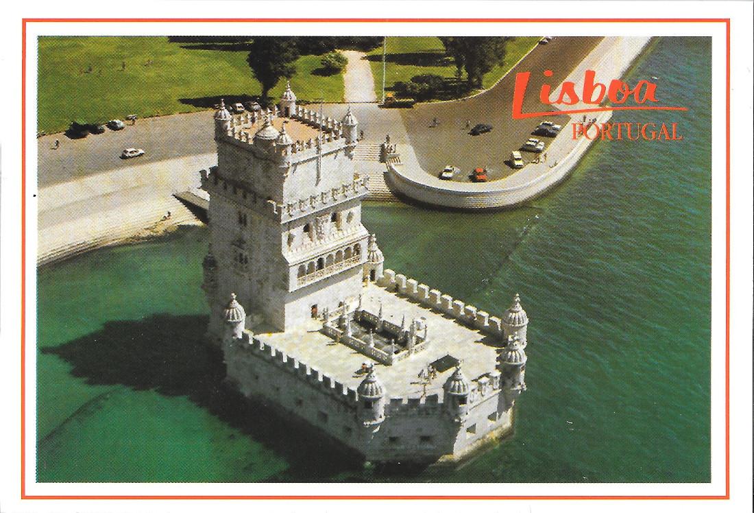 Lisboa. Tour de Belém. Vue aèrienne. Non viaggiata