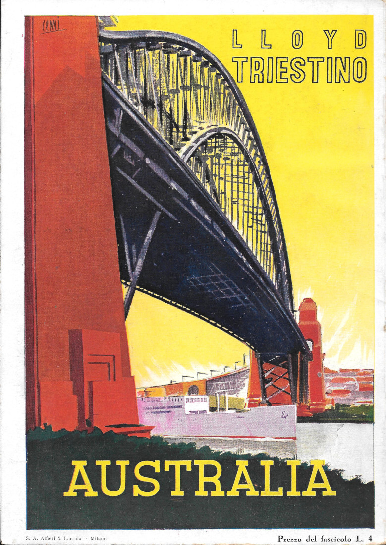 Lloyd Triestino. Australia- Advertising 1937