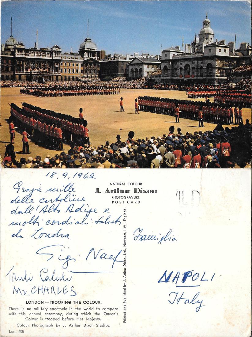 London. Trooping the Colour. Viaggiata 1962