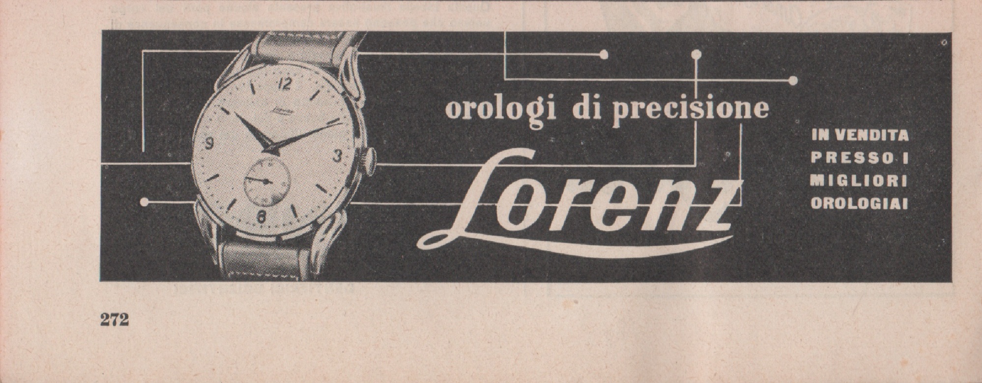 Lorenz, orologi di precisione. Advertising 1957