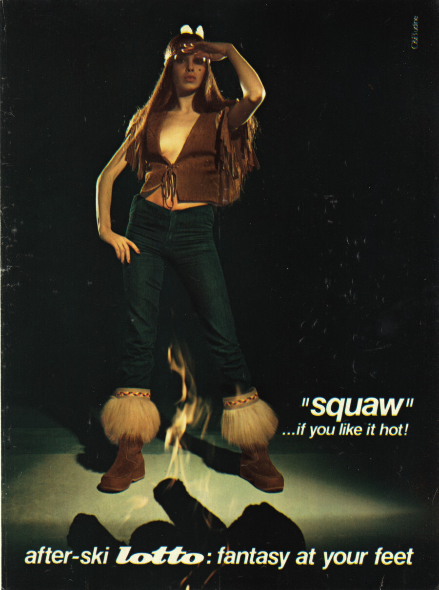 Lotto Squaw after-ski. Advertising 1976