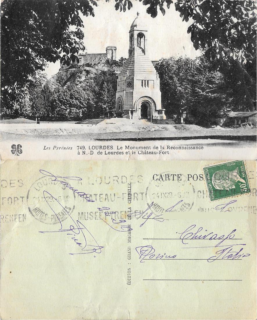 Lourdes. Le Monument de la Reconnaissance a N.D. de Lourdes. …
