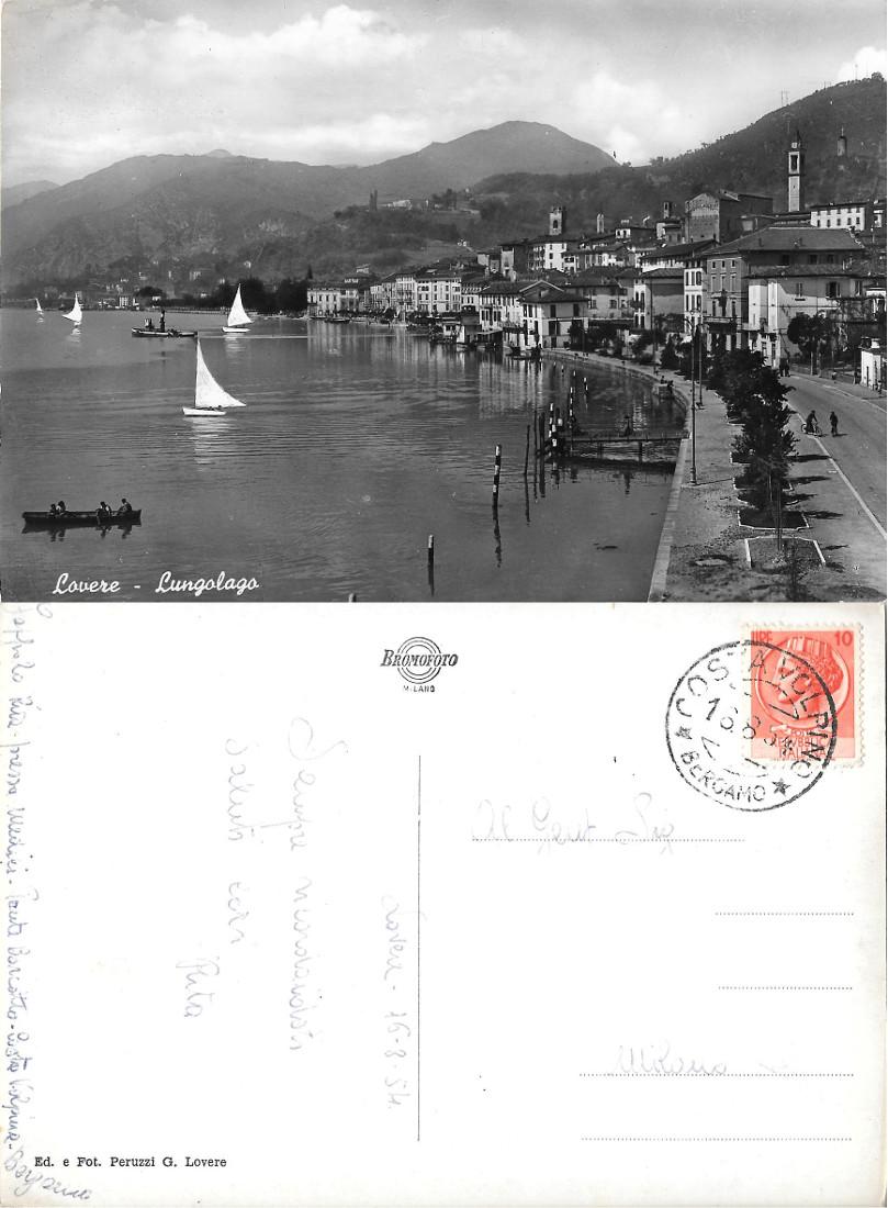 Lovere. Lungolago. Viaggiata 1954