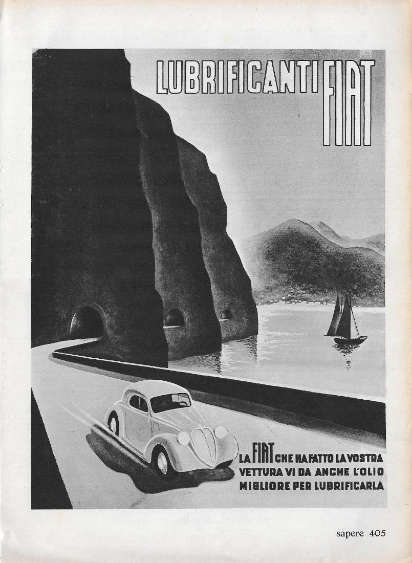 Lubrificanti Fiat / CGS Istrumenti di Misura SA. Advertising 1939