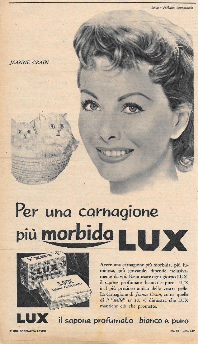 Lux per una carnagione più morbida. Advertising 1956