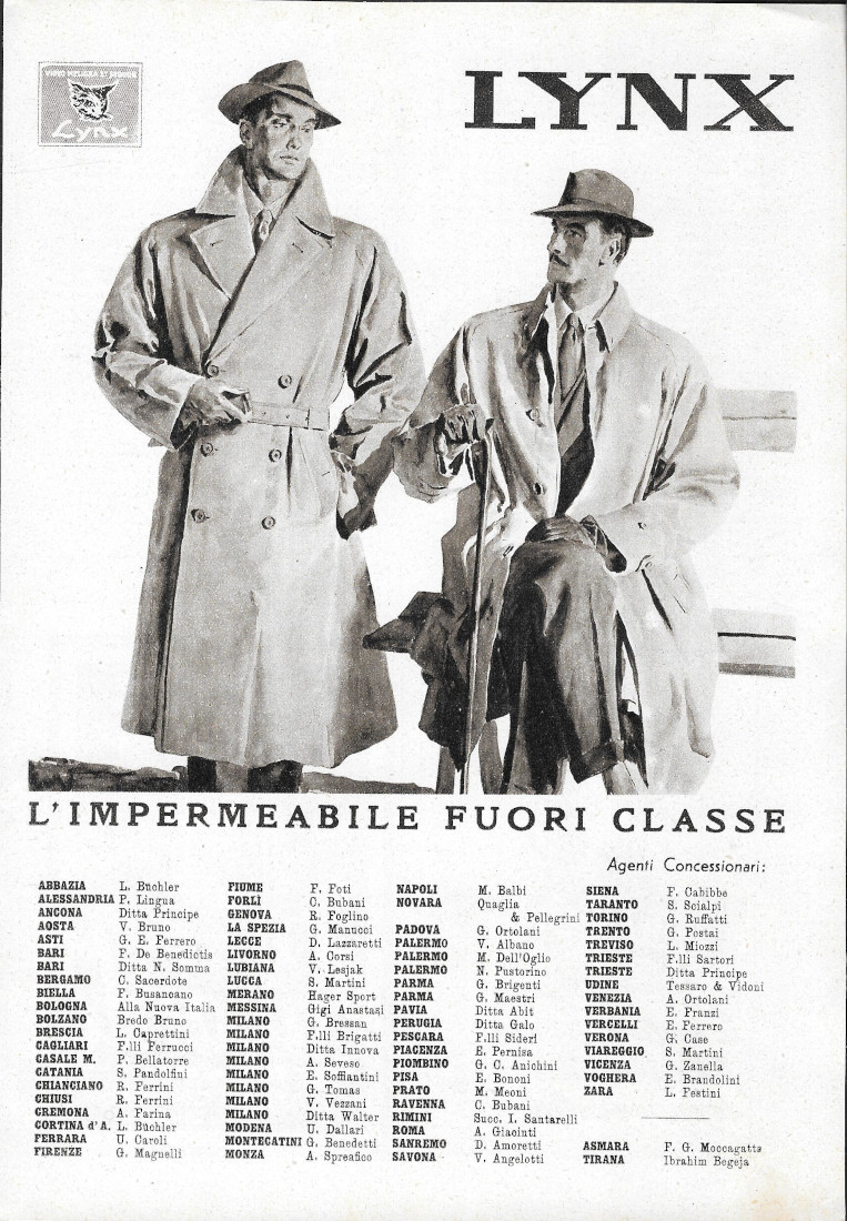Lynx l'impermeabile fuori classe - Advertising 1941