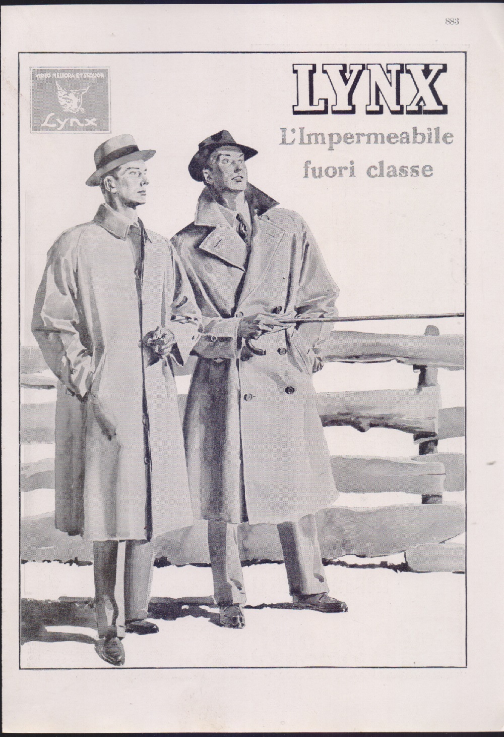 Lynx l'impermeabile fuori classe. Advertising 1940