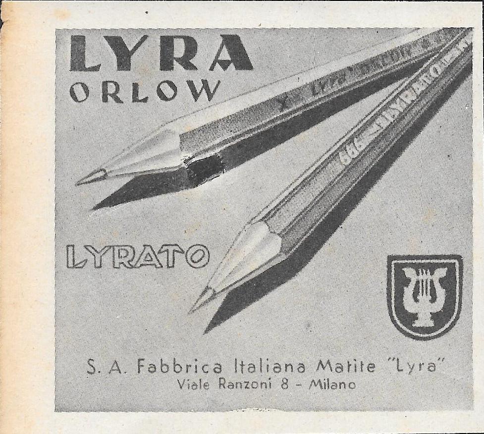 Lyra Orlow, Lyrato. Advertising 1943
