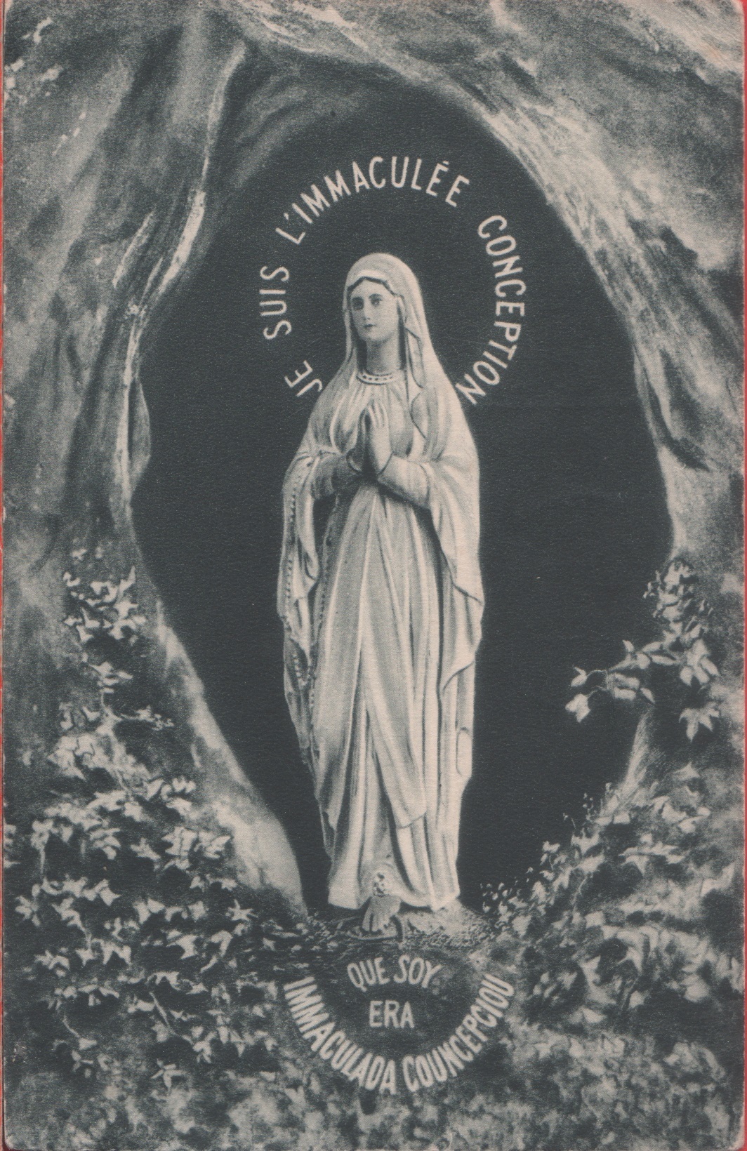 Madonna di Lourdes. Viaggiata 1955
