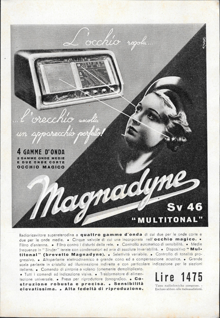 Magnadyne Sv 46 Multitonal - Advertising 1939