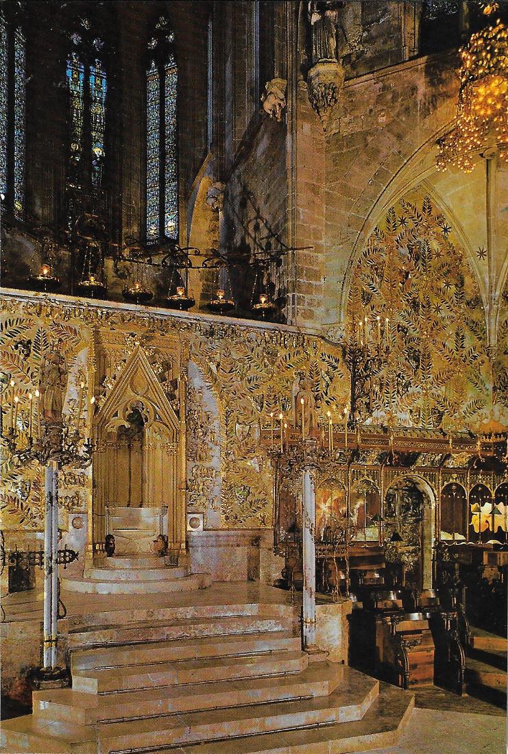 Mallorca. Palma, la Catedral, siglo XIII. Detalle de su interior. …