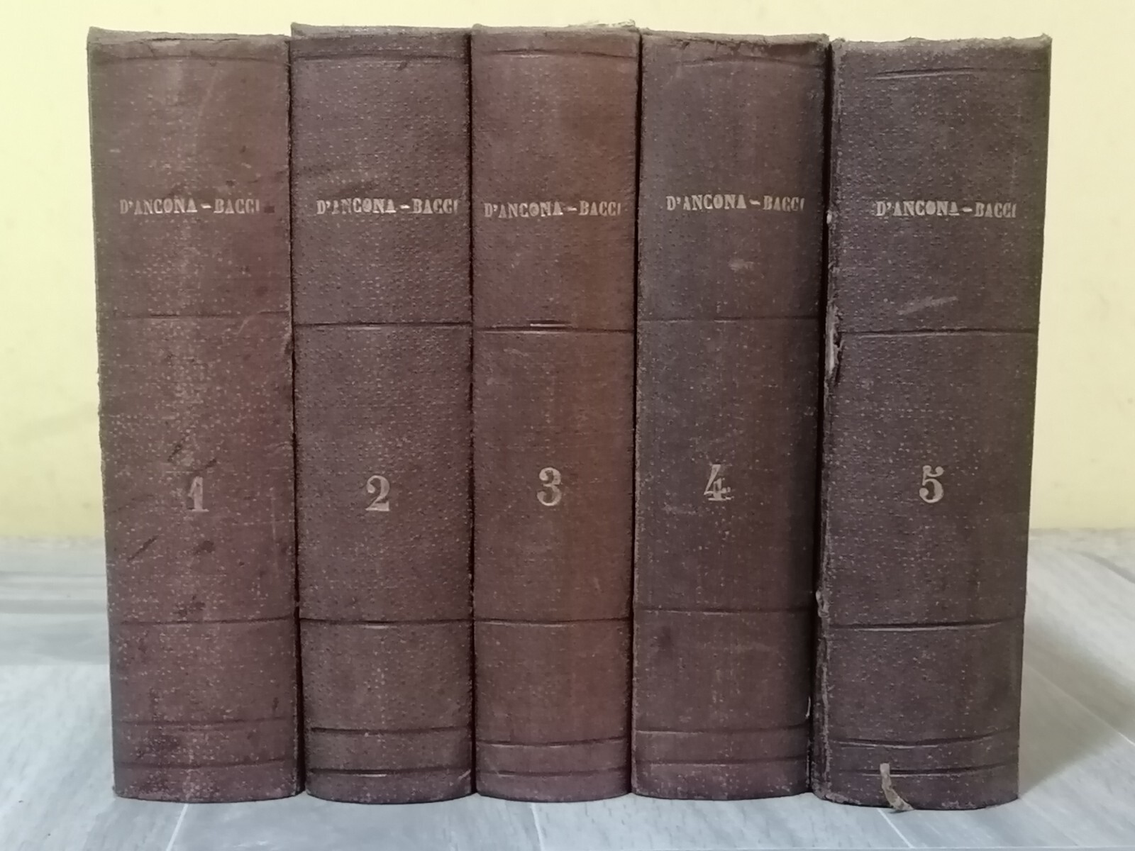 Manuale Della Letteratura Italiana D'Ancona Bacci 1899 5 Volumi Libri …