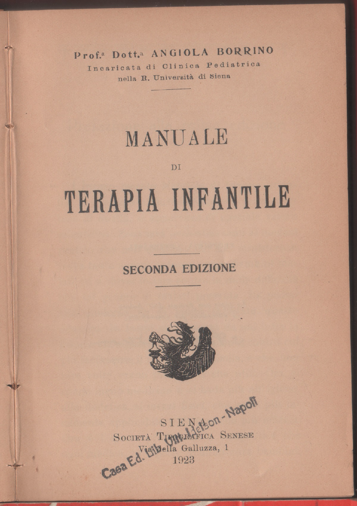 Manuale di terapia infantile - Angiola Borrino