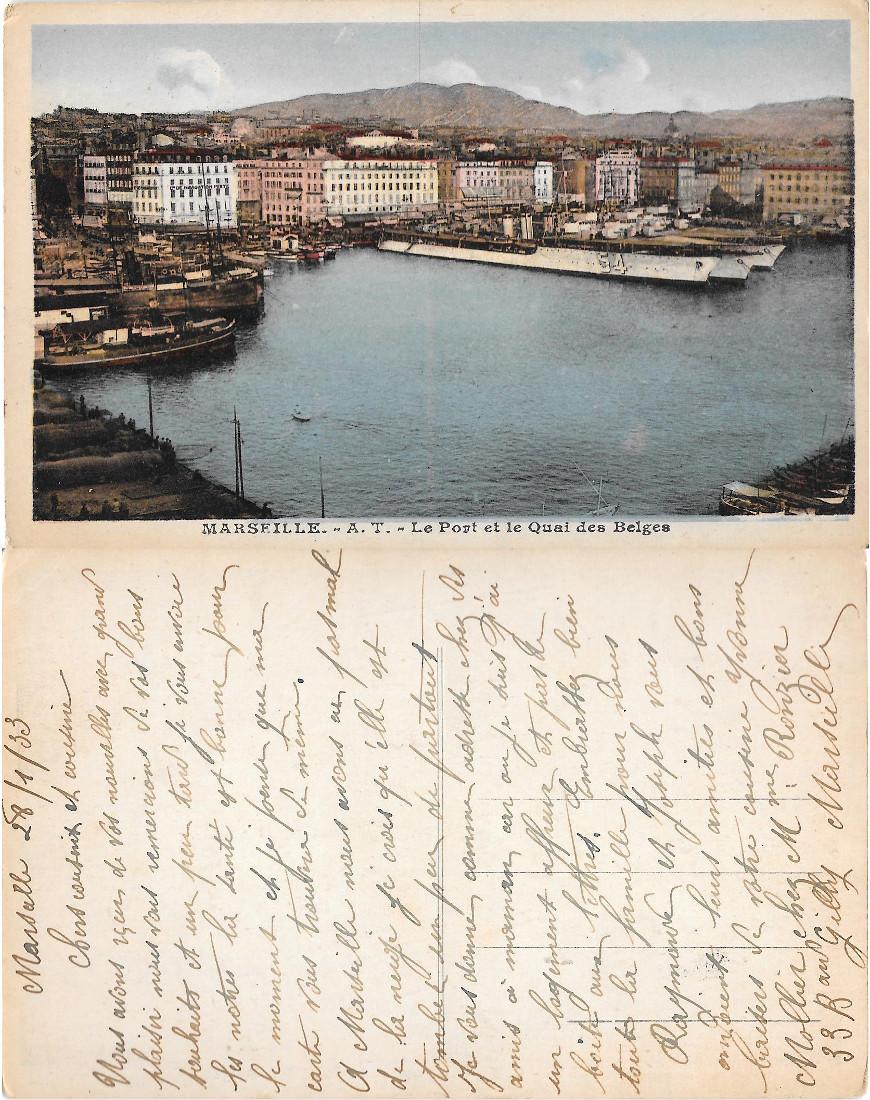 Marseille. Le Port et le Quai des Belges. Viaggiata 1933 …