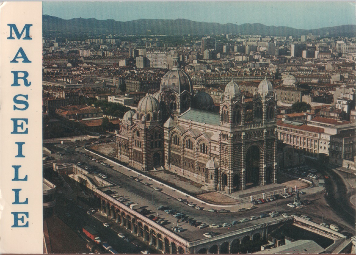 Marseille. Vue aerienne de la Cathedrale. Viaggiata 1983