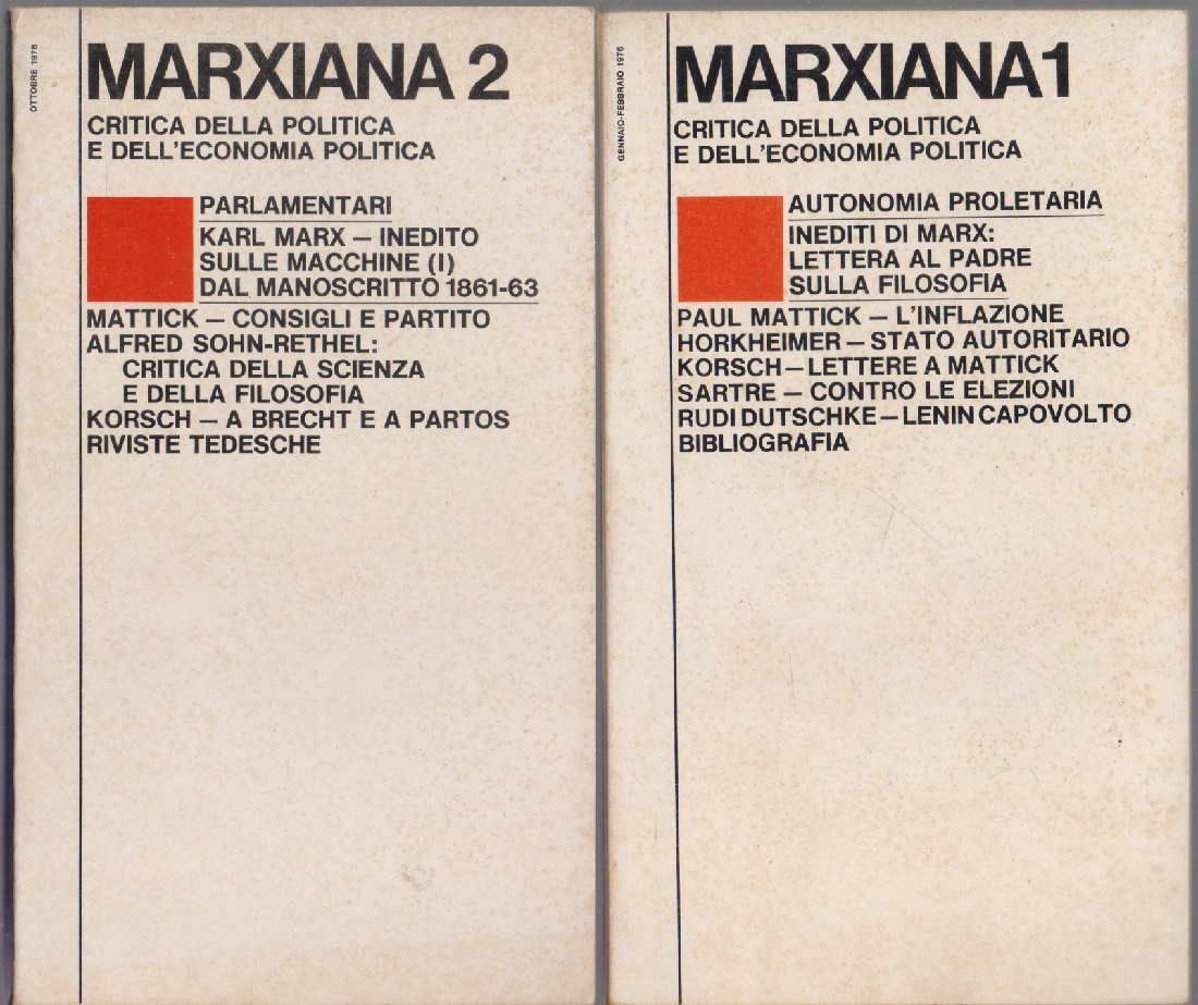 Marxiana Critica della politica e dell'economia politica Vol 1 e …
