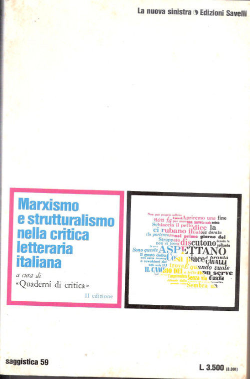 Marxismo e strutturalismo nella critica letteraria italiana