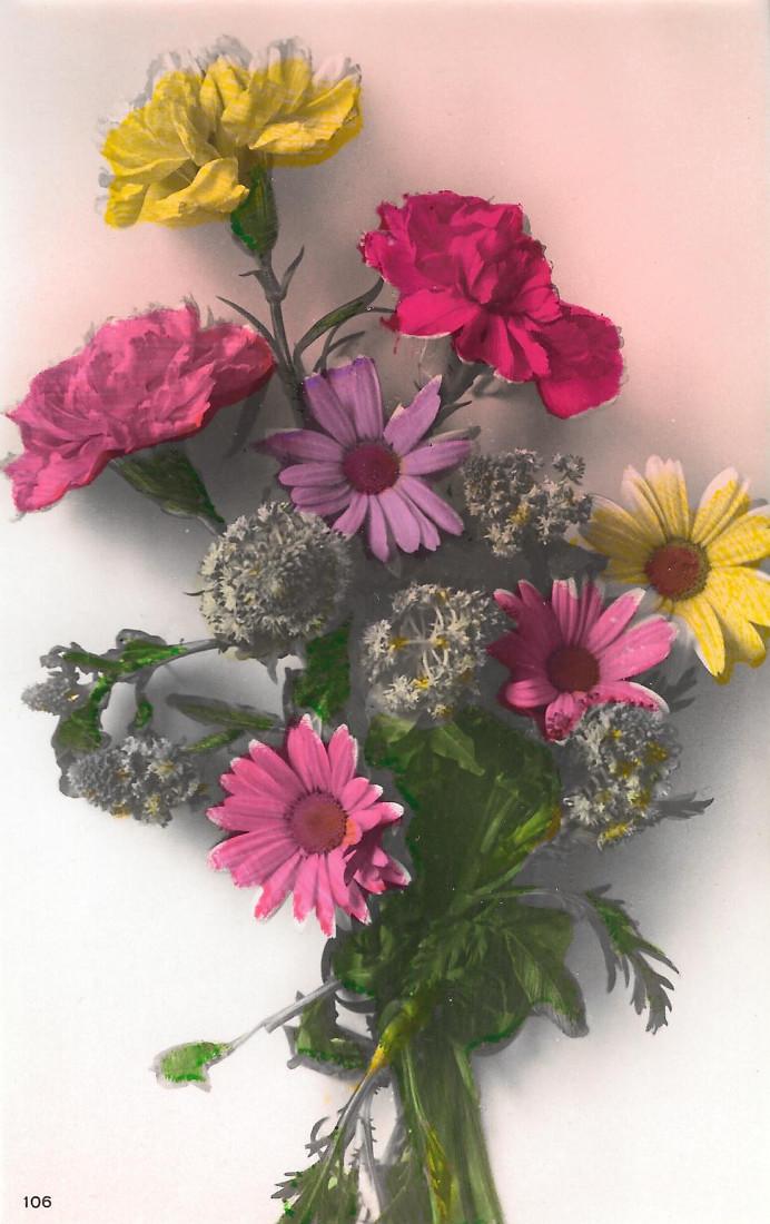Mazzo di fiori misti. Non viaggiata, anno di stampa 1942