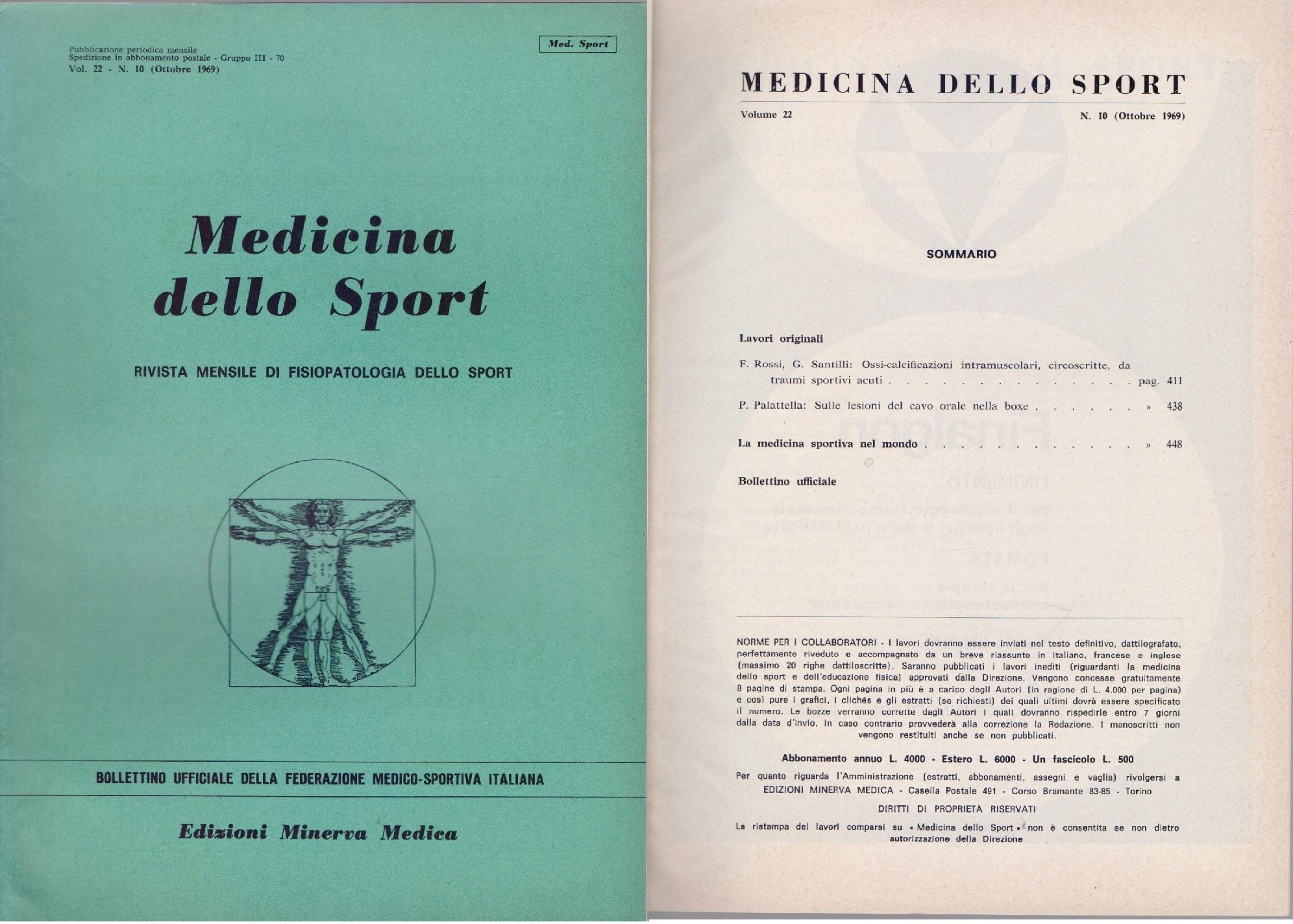 Medicina dello Sport N 10 Ottobre 1969