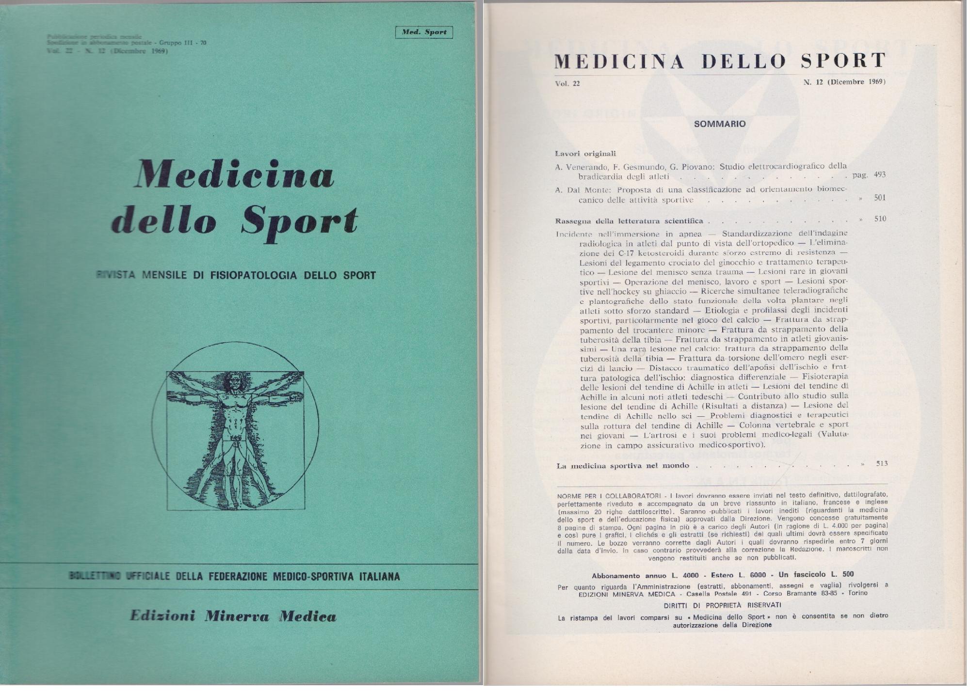 Medicina dello Sport N 12 Dicembre 1969