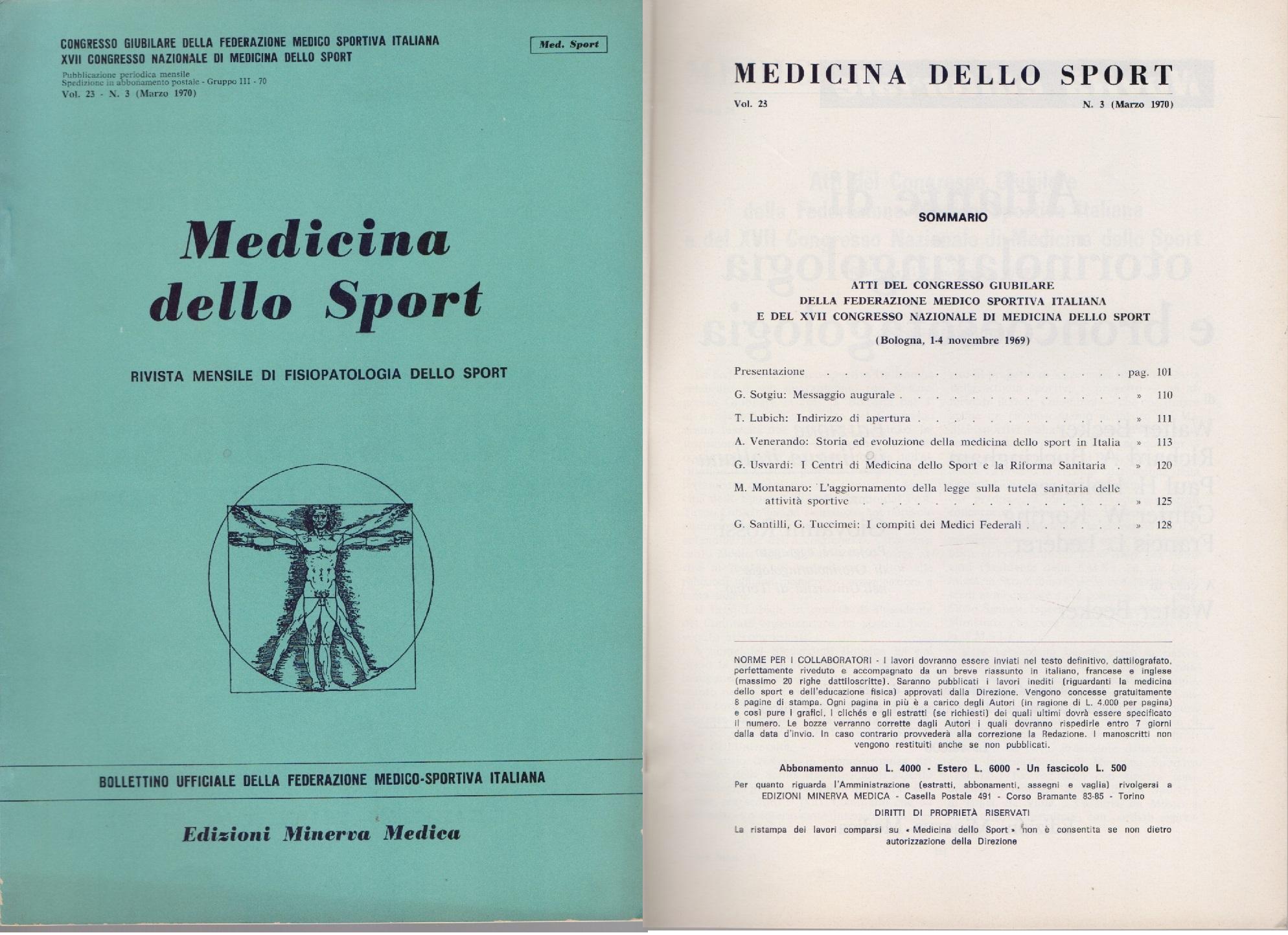 Medicina dello Sport N 3 Marzo 1970