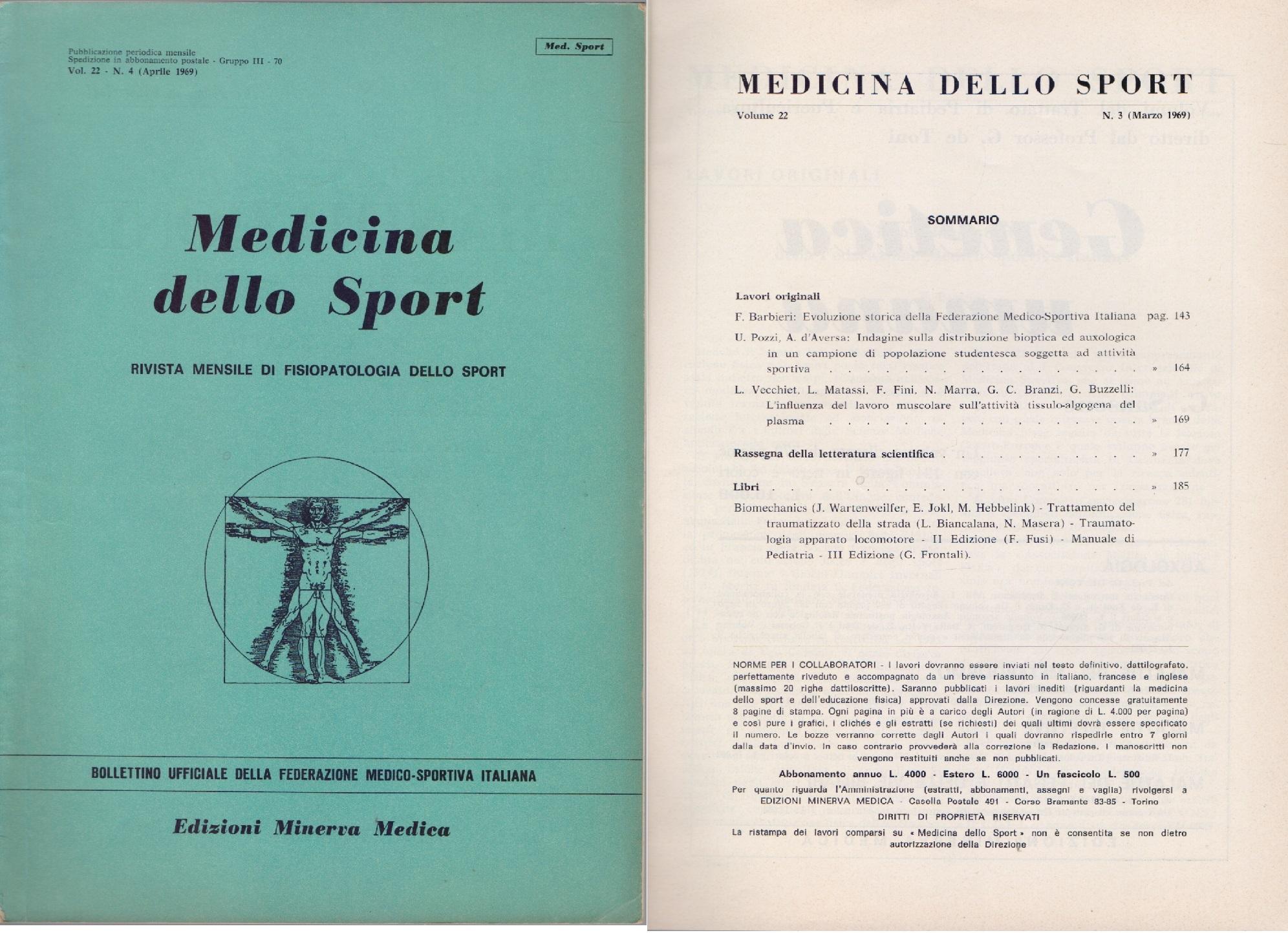 Medicina dello Sport N 4 Aprile 1969