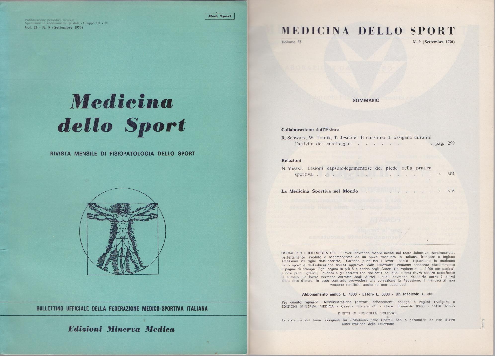 Medicina dello Sport N 9 Settembre 1970