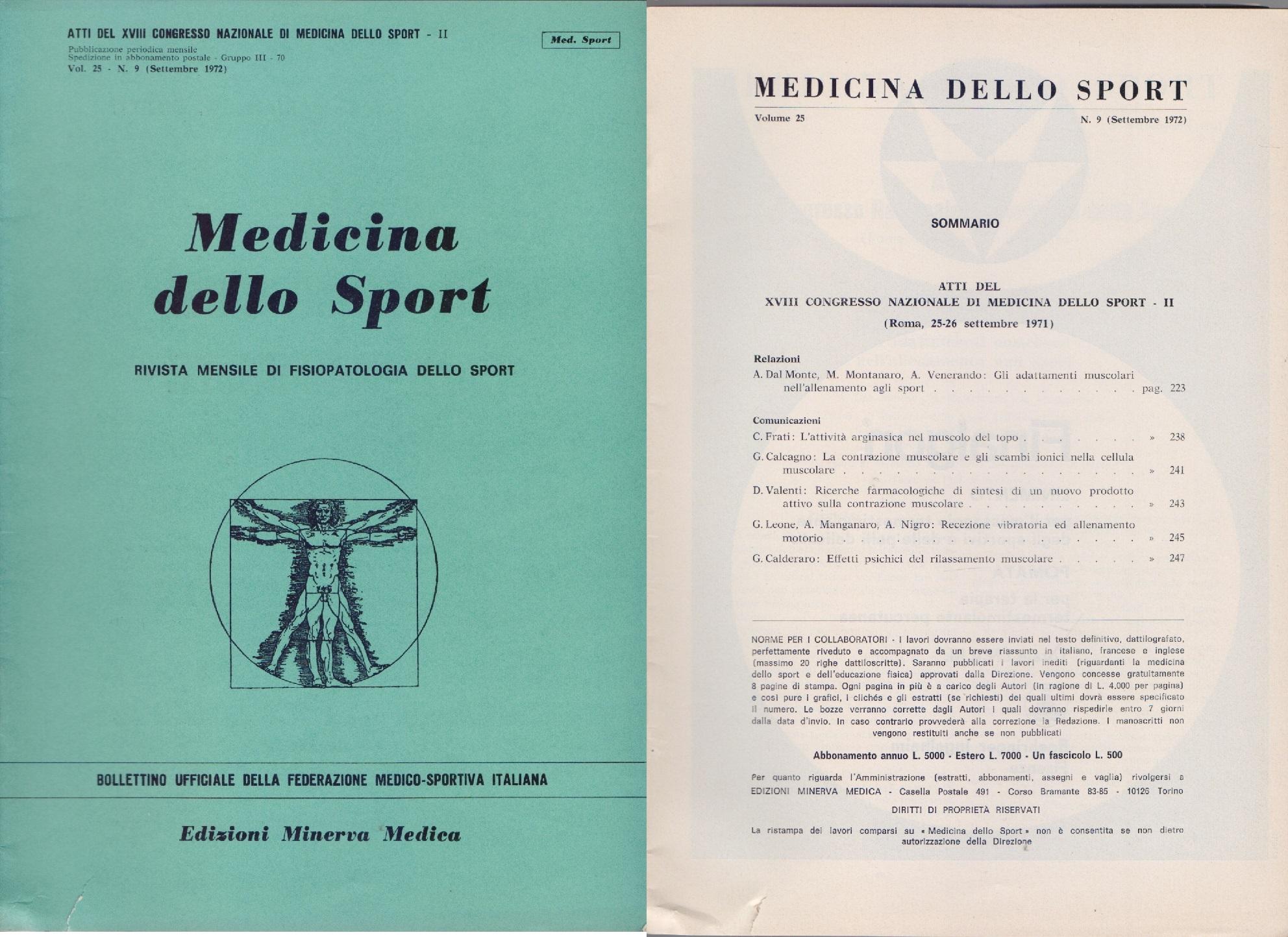 Medicina dello Sport N 9 Settembre 1972