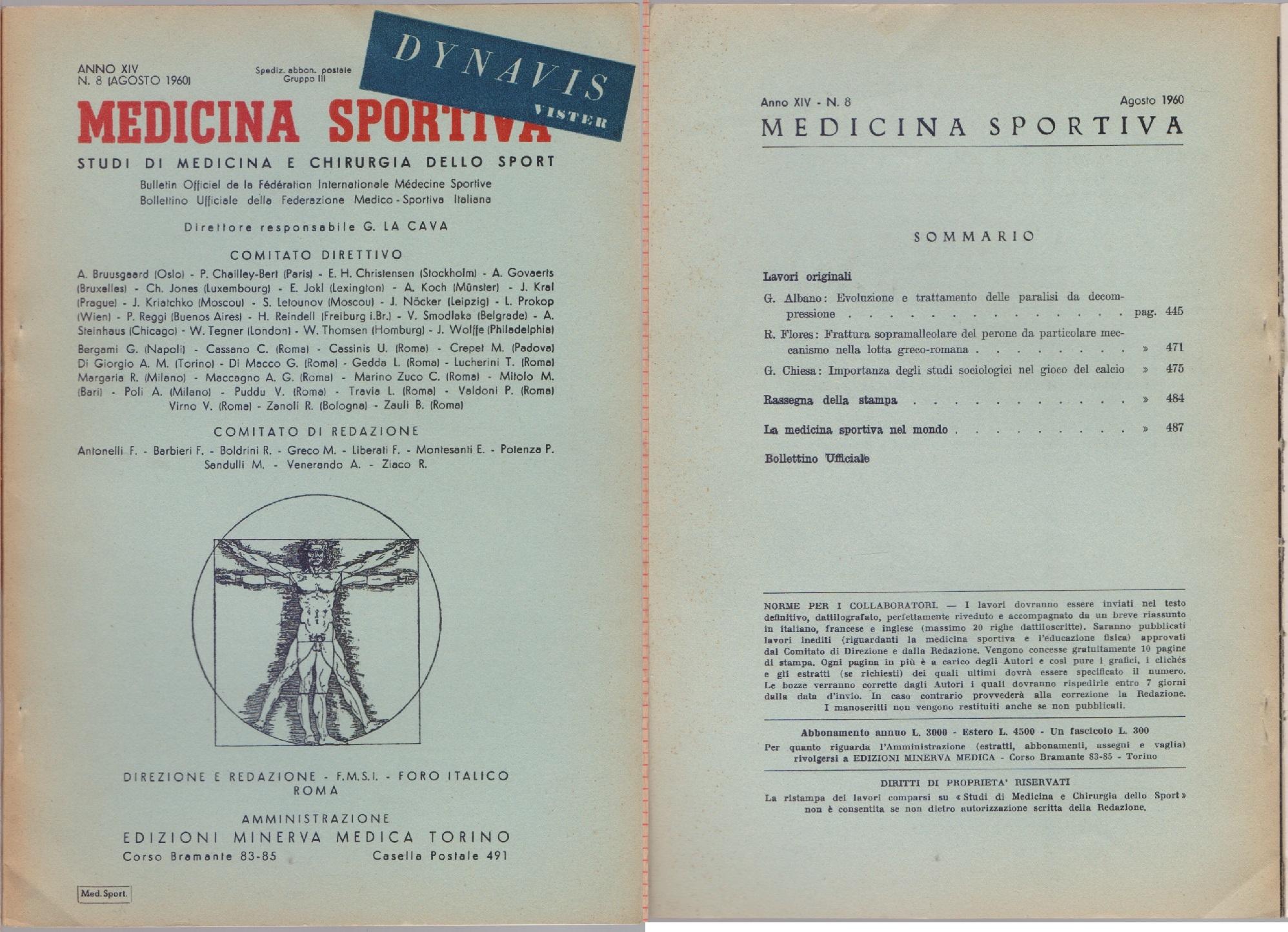 Medicina Sportiva Studi di Medicina e Chirurgia dello Sport Anno …